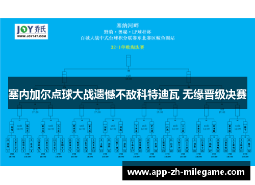 塞内加尔点球大战遗憾不敌科特迪瓦 无缘晋级决赛